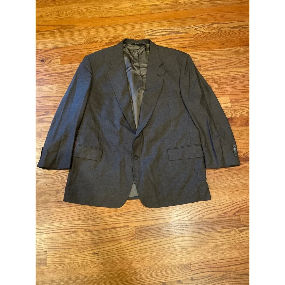 Jos. A. Bank Mens Suit Jacket 50R Brown‎ Traveler's Collection Wool Blend